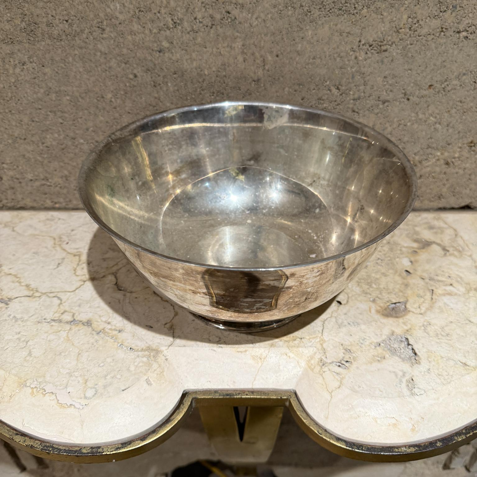 Mid-Century Modern 1960s Bullocks Silverplated Bowl Los Angeles For Sale