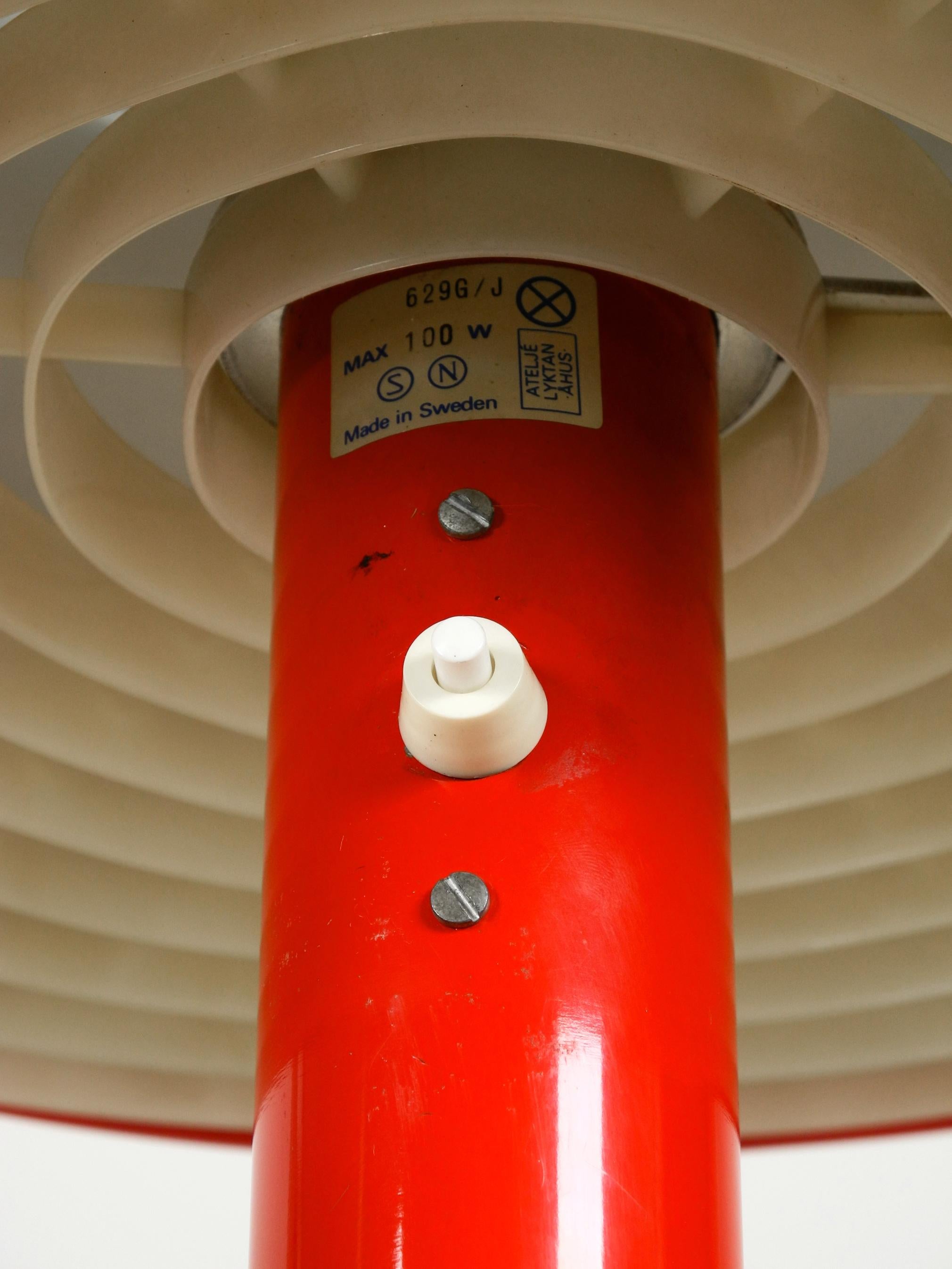 1960s Bumling Floor Lamp in Red, Design 1968 by Anders Pehrson for Ateljé Lyktan 9