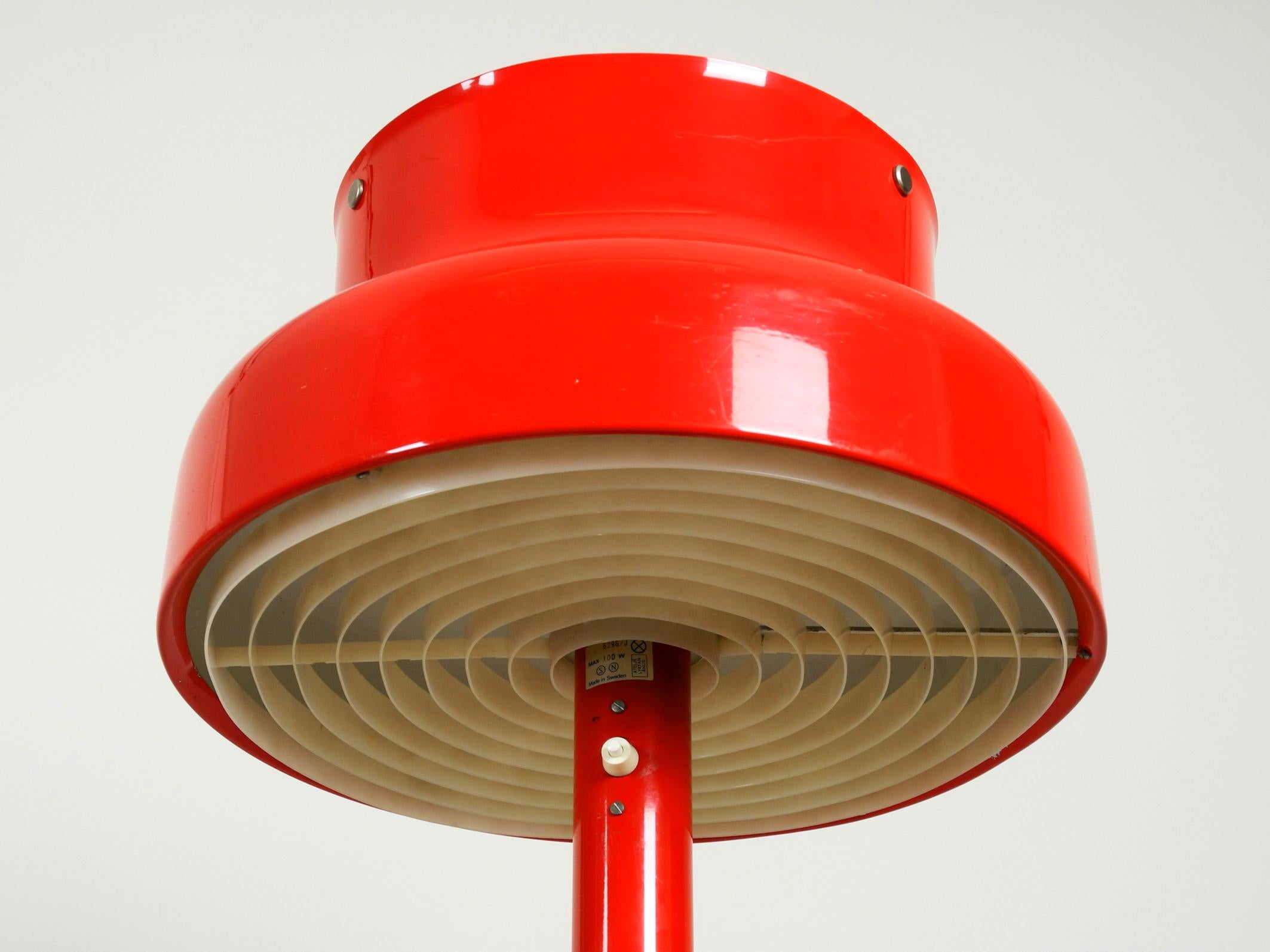 Space Age 1960s Bumling Floor Lamp in Red, Design 1968 by Anders Pehrson for Ateljé Lyktan