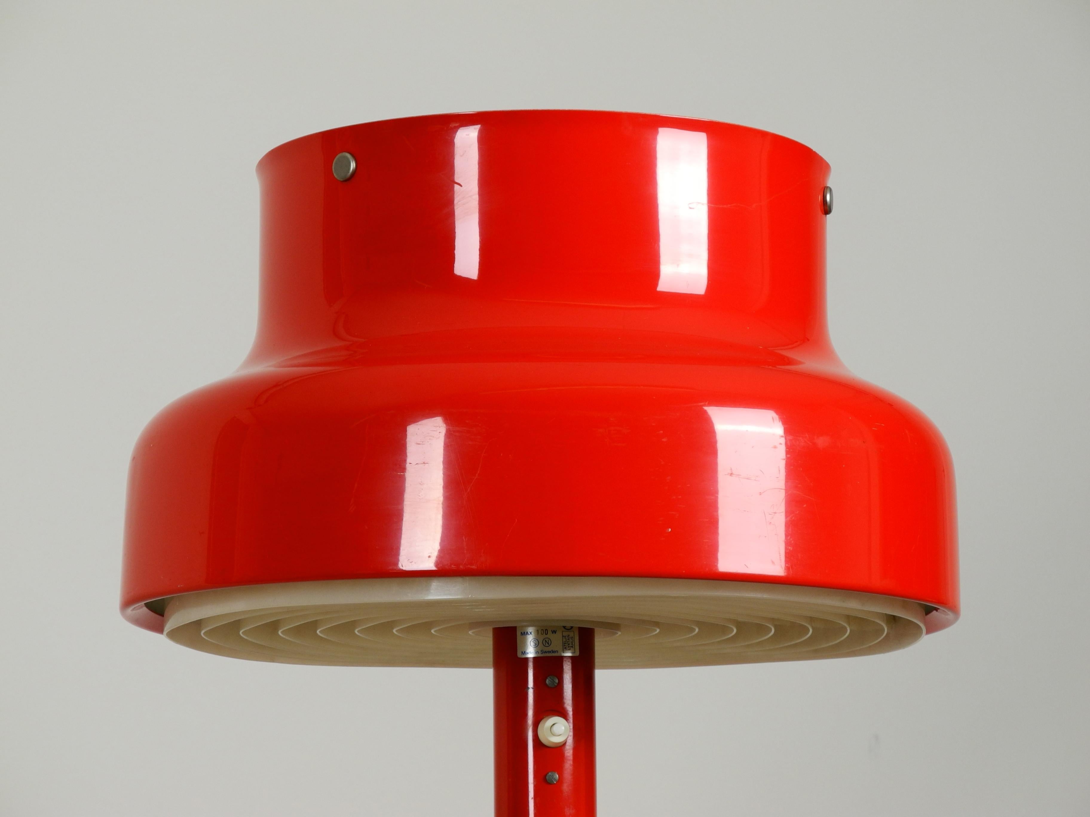 1960s Bumling Floor Lamp in Red, Design 1968 by Anders Pehrson for Ateljé Lyktan 1