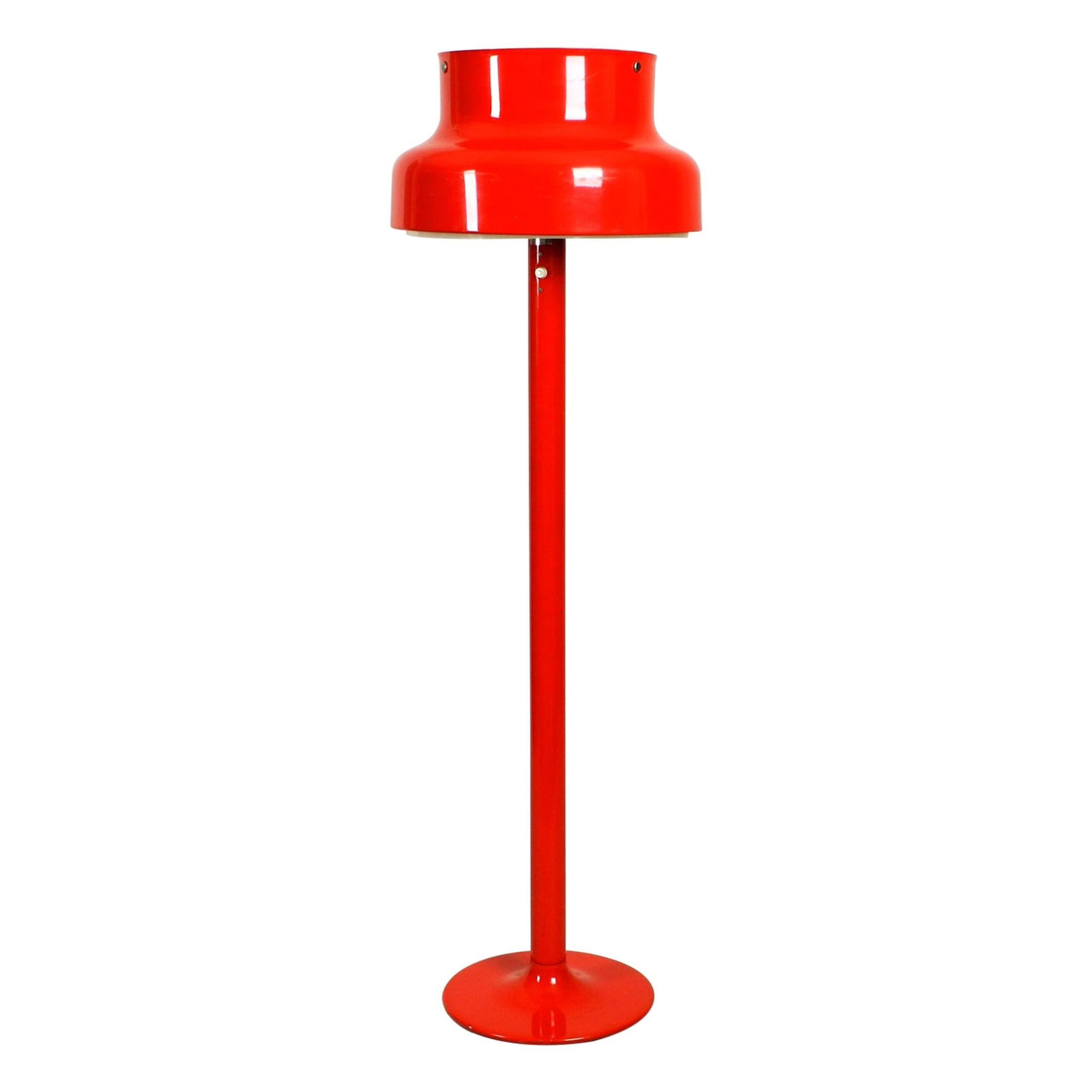 1960s Bumling Floor Lamp in Red, Design 1968 by Anders Pehrson for Ateljé Lyktan