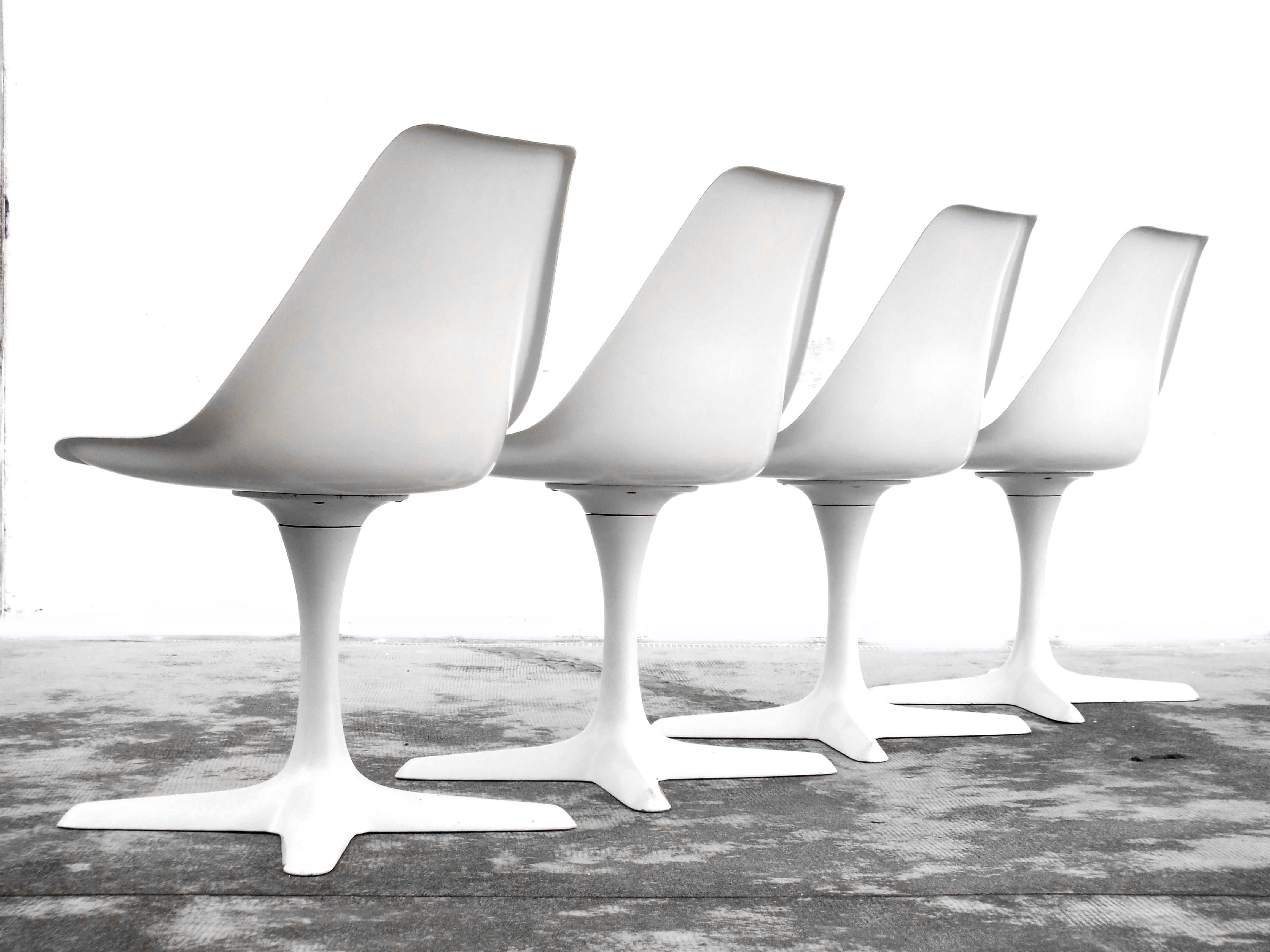 Space Age 1960s Burke Maurice Design Years for Arkana British Prod Chairs, Set of 4 For Sale