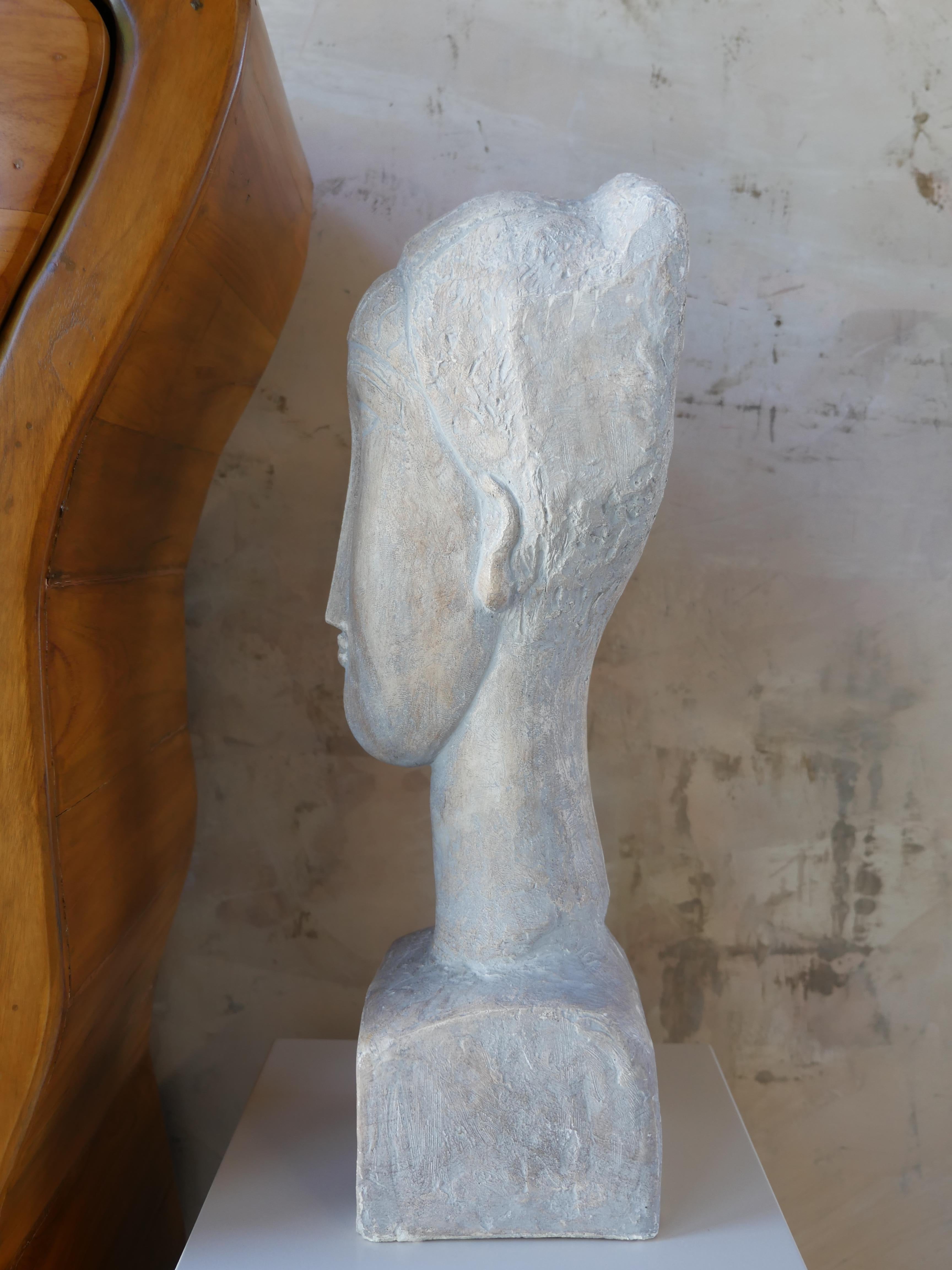 American 1960s Bust of Women After Modigliani