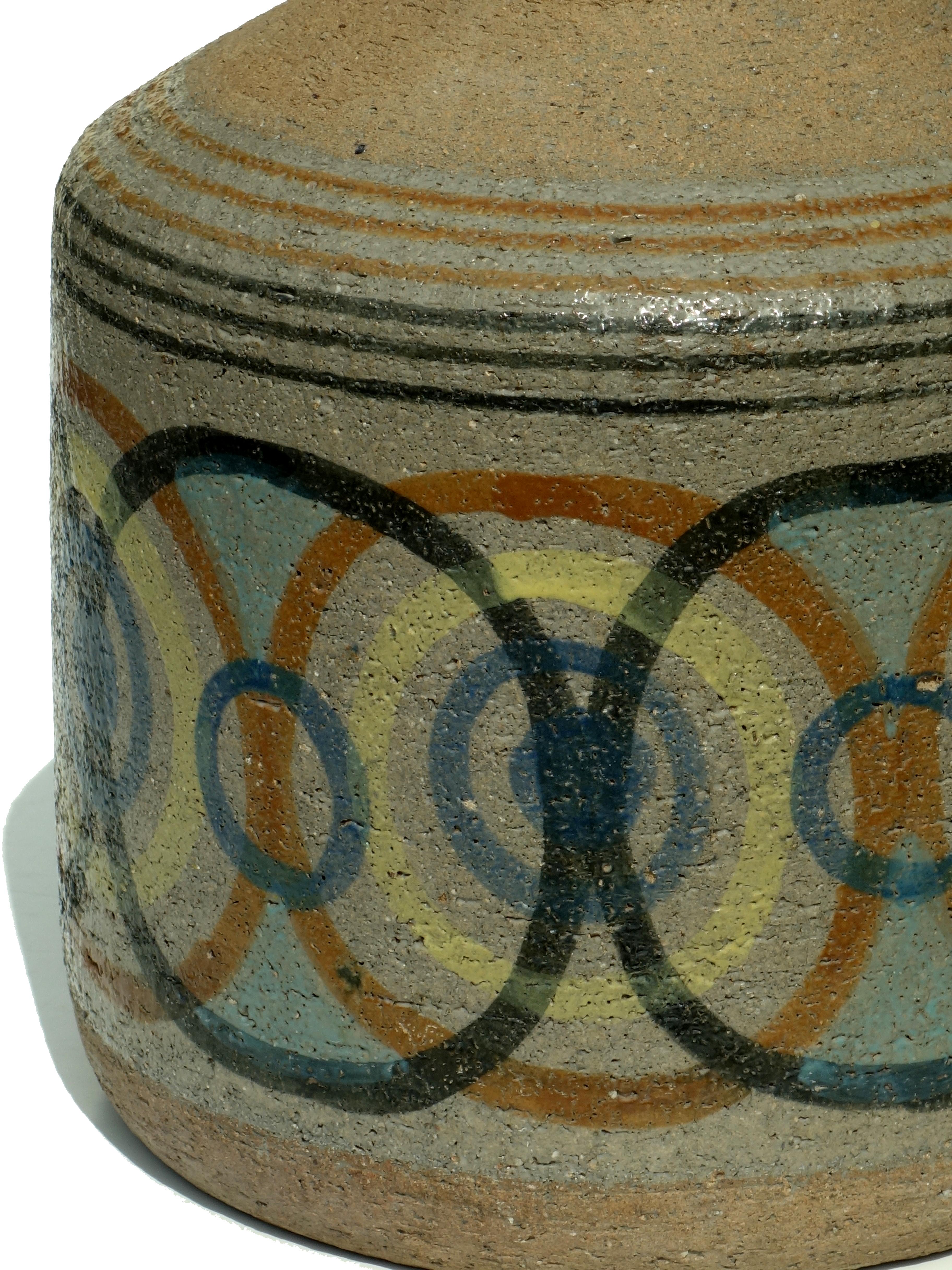 Enameled ceramic vase 
Excellent condition.