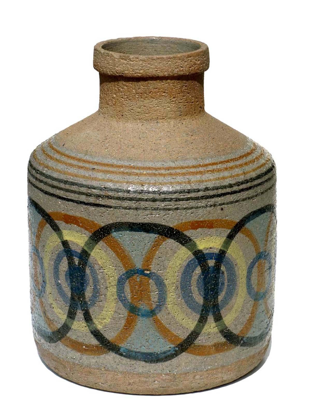 Mid-Century Modern 1960s by Antonio Salvador Orodea ASO Valdemorillo Ceramic Vase For Sale