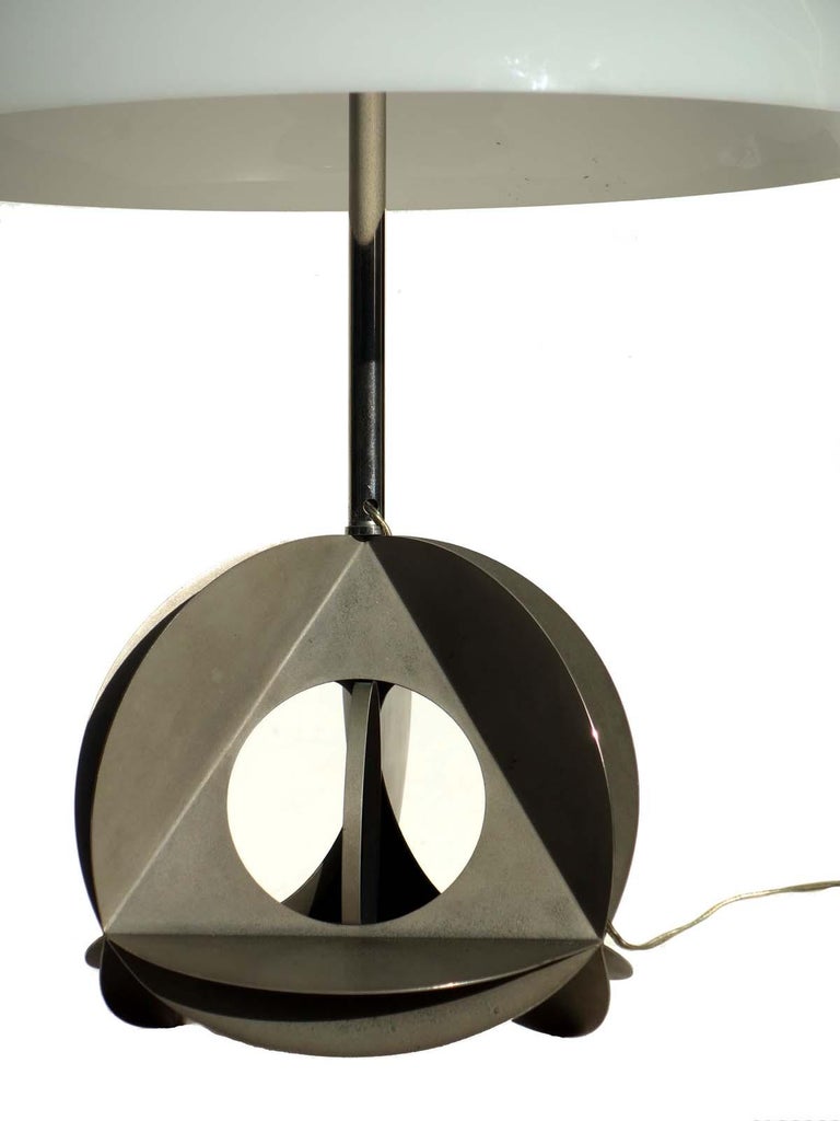 Mid-Century Modern 1960s by Bruno Munari Italian Design Sculpture Table Lamp For Sale