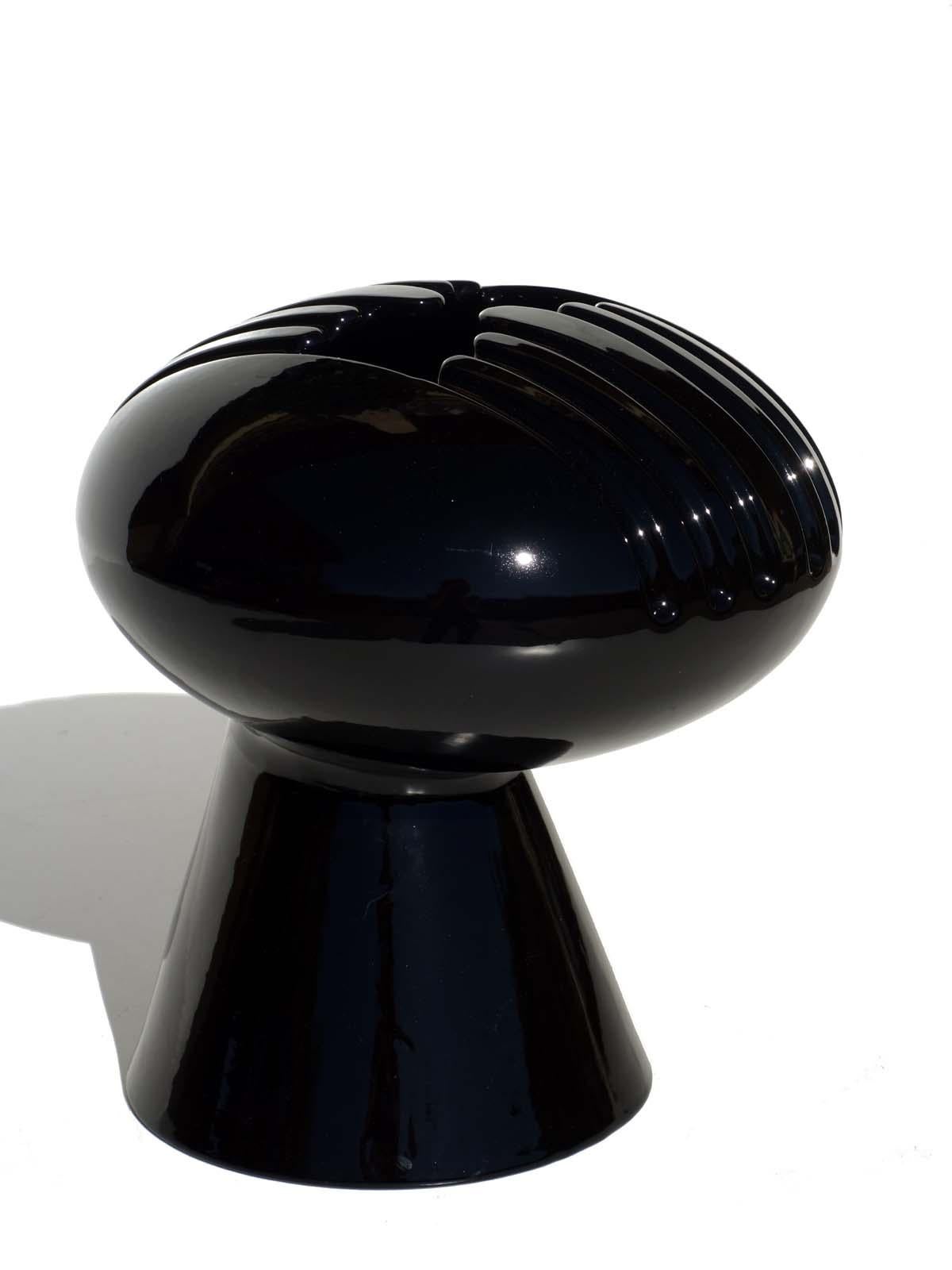 Black ceramic vase
