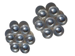 1960s by Lino Sabattini Italian Design Silver Metal Pair of Bowls