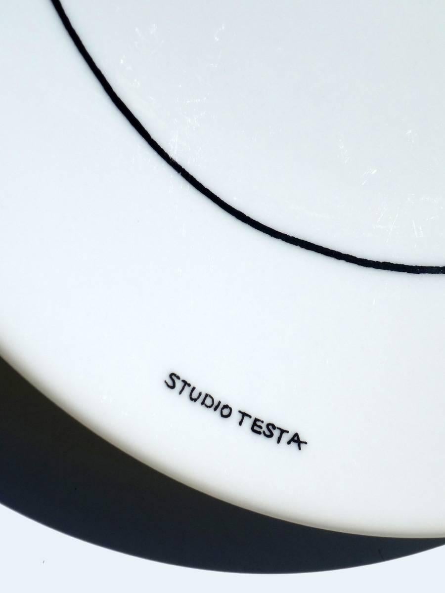 Mid-Century Modern 1960s by Piero Fornasetti for Testa Studio Advertising Plate For Sale