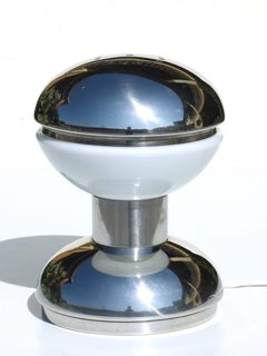 1960s by Reggiani Italian Design Chrome Space Age Pair of Table Lamps