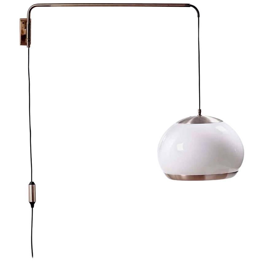 Lampe murale à contrepoids de conception italienne Stilux des années 1960