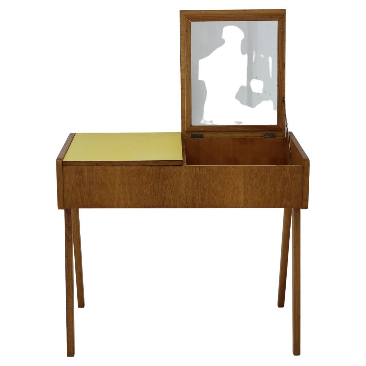 1960s Cabinet/Table with Mirror, Czechoslovakia For Sale
