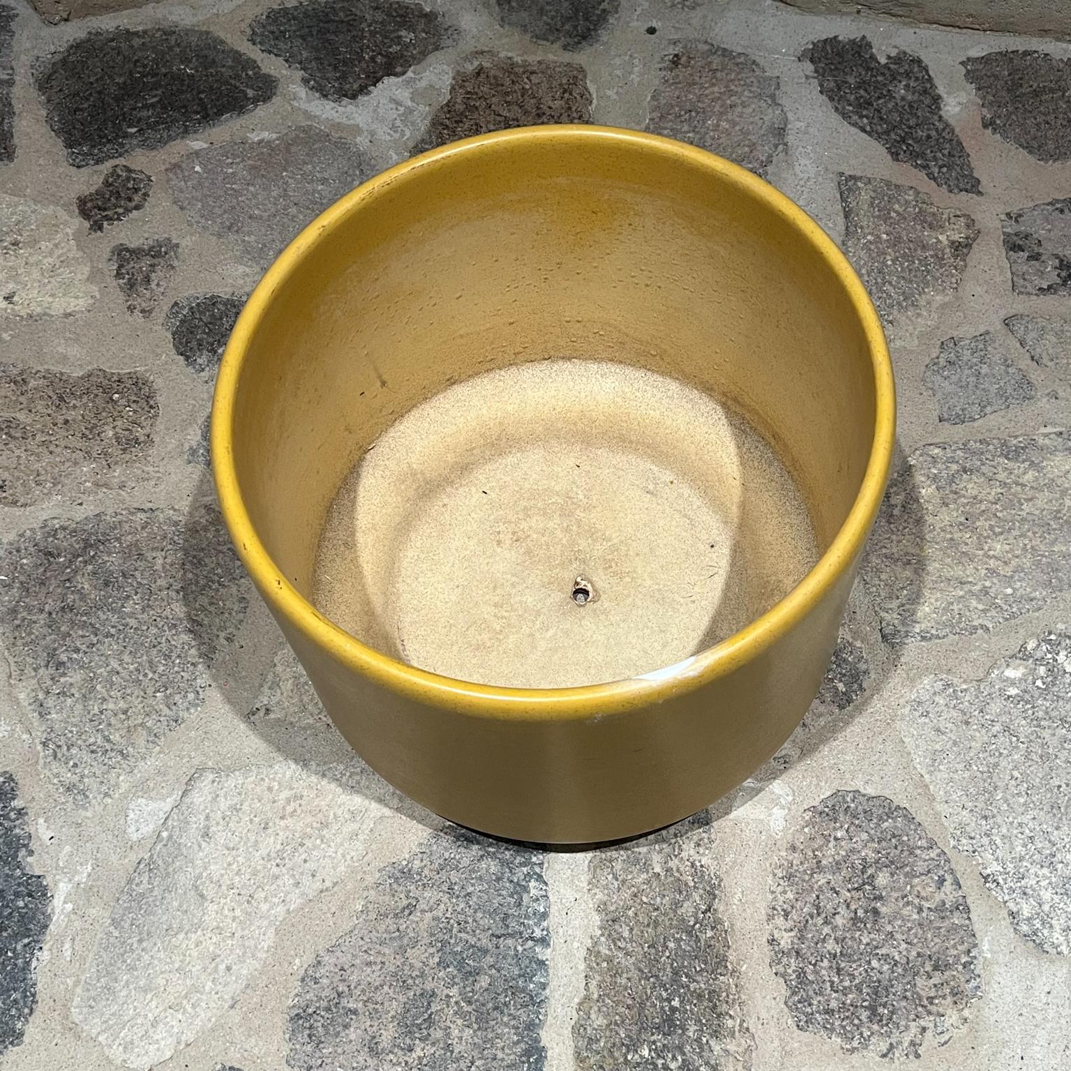 Mid-Century Modern 1960s Calif Pottery Modern Yellow Earth Midcentury Architectural Planter Pot