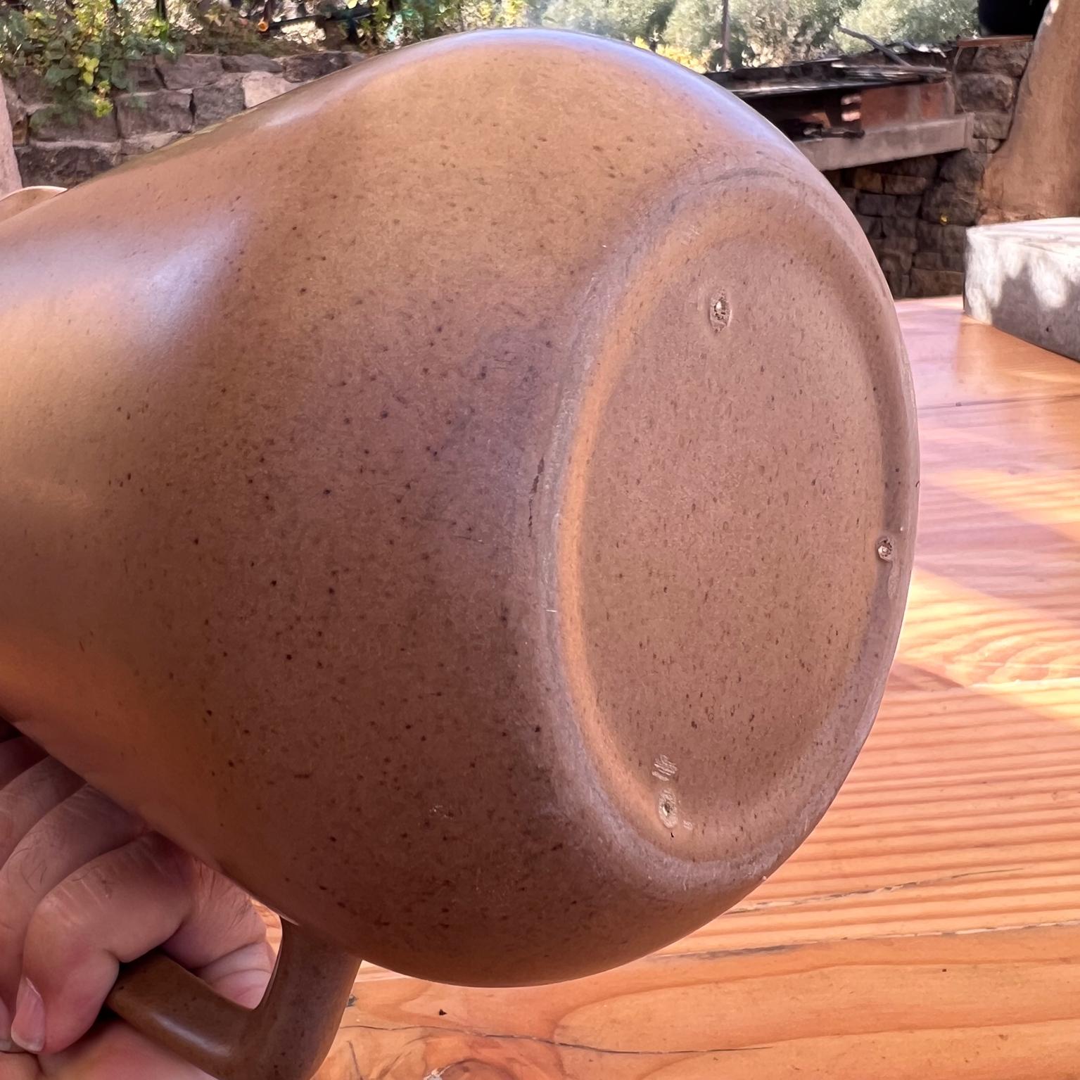 1960s Stoneware Pottery Ceramic Pitcher Metlox Manhattan Beach For Sale 7