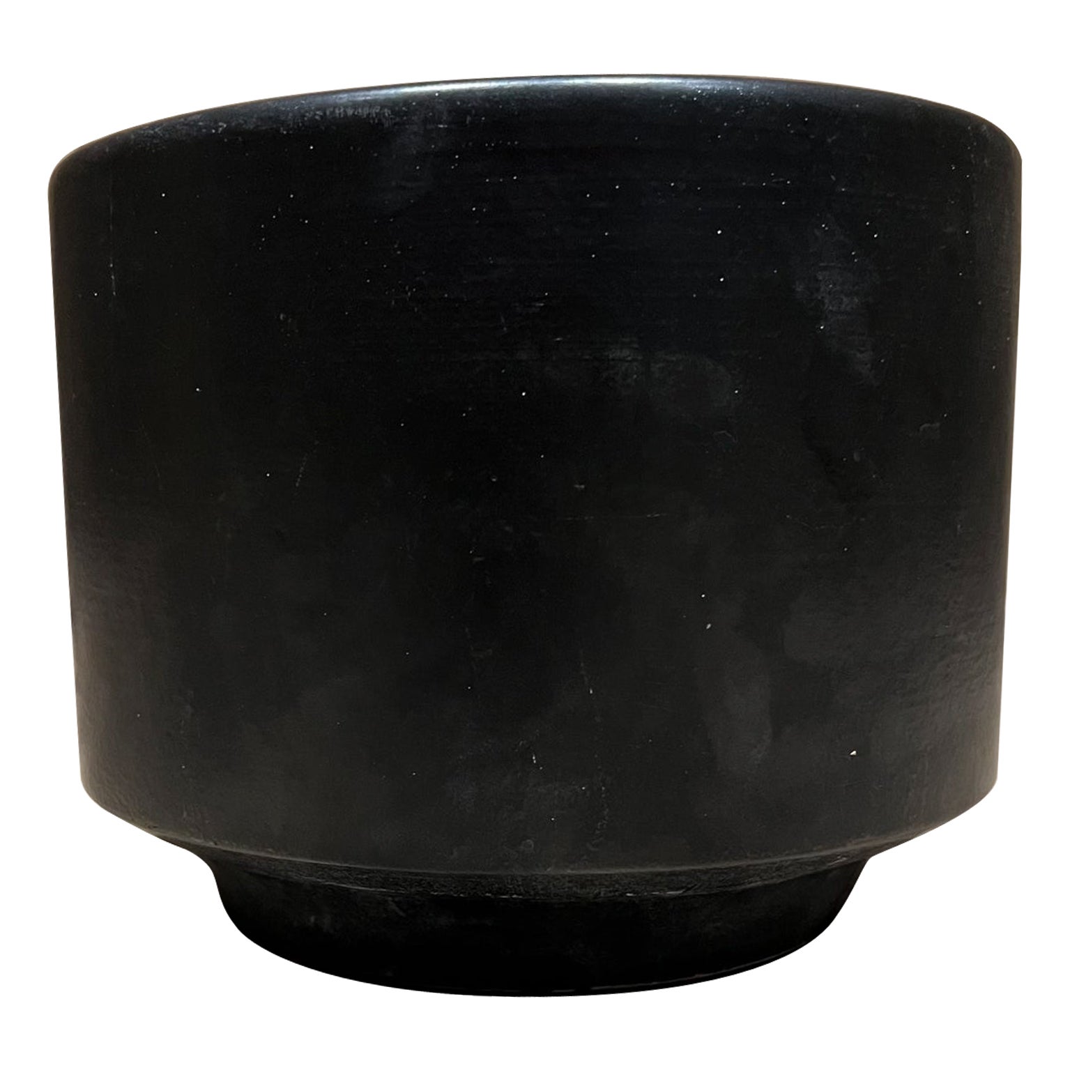 1960 California Architectural Pottery - Fioriera moderna nera opaca