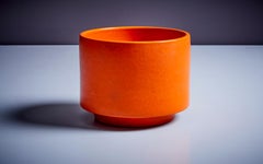 1960s California Orange Gainey Pottery Planter Pot, USA