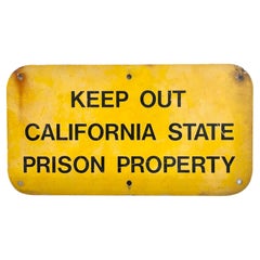 Vintage 1960s California Prison Sign