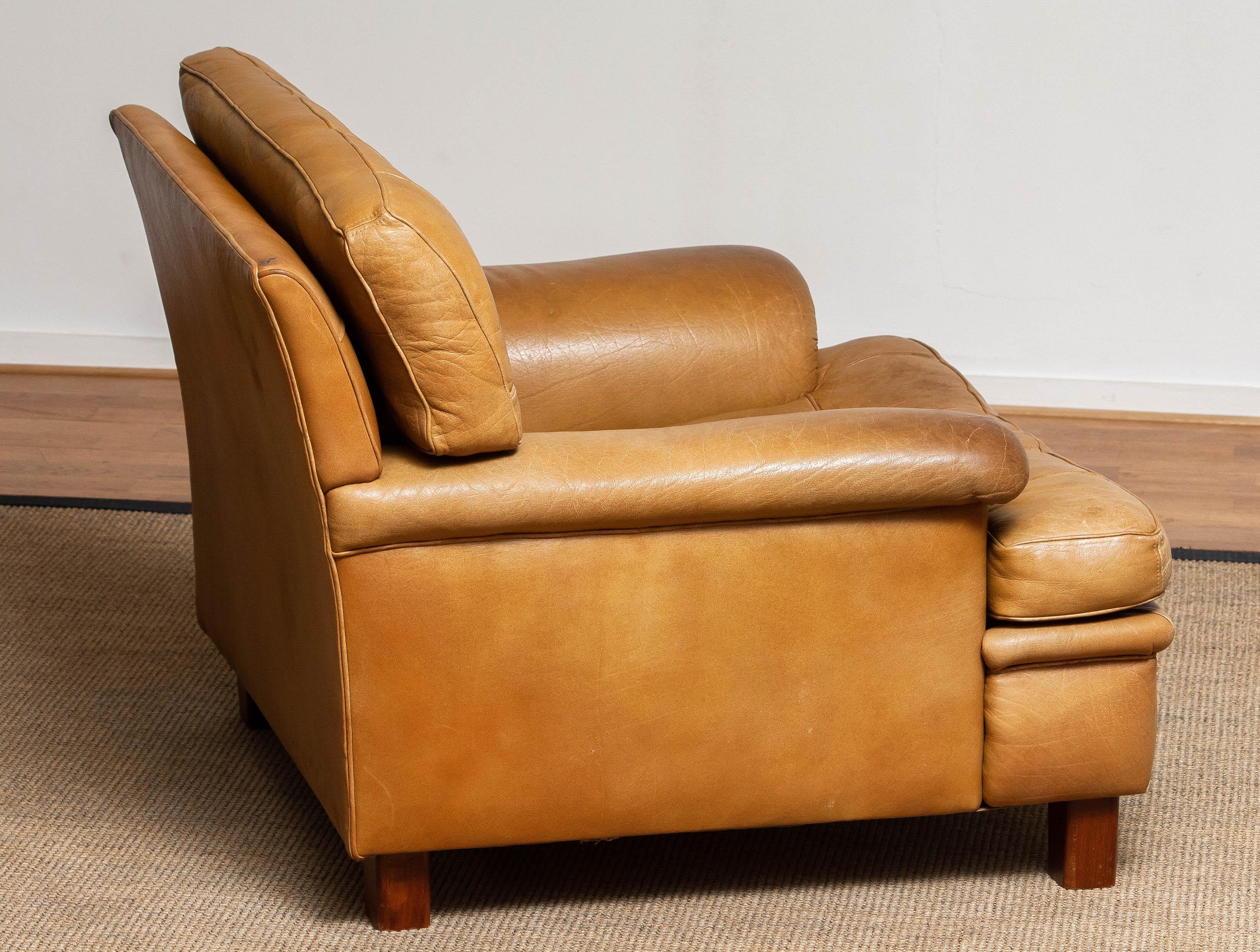 camel leather recliner