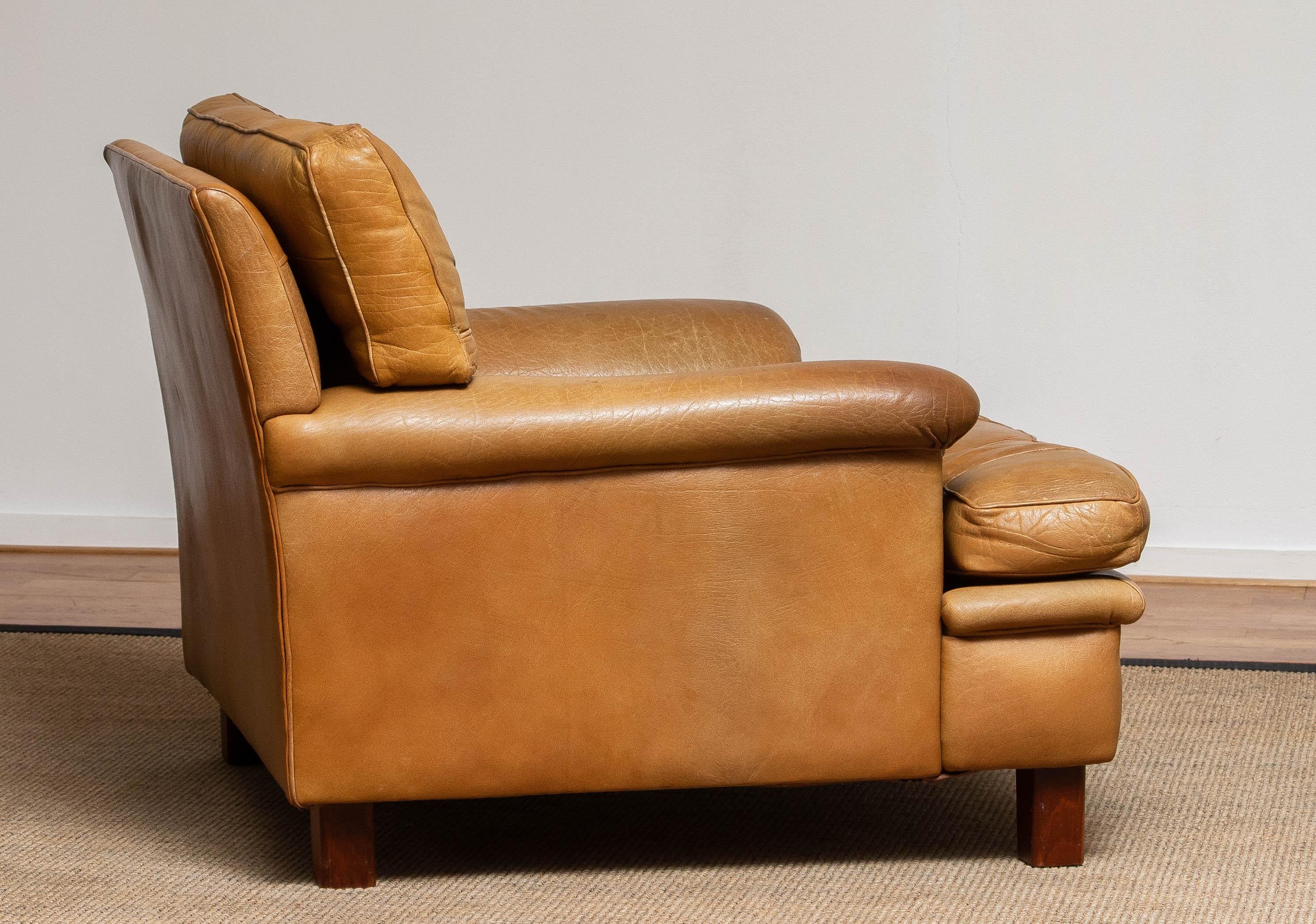1960s Camel Quilted Buffalo Leather 