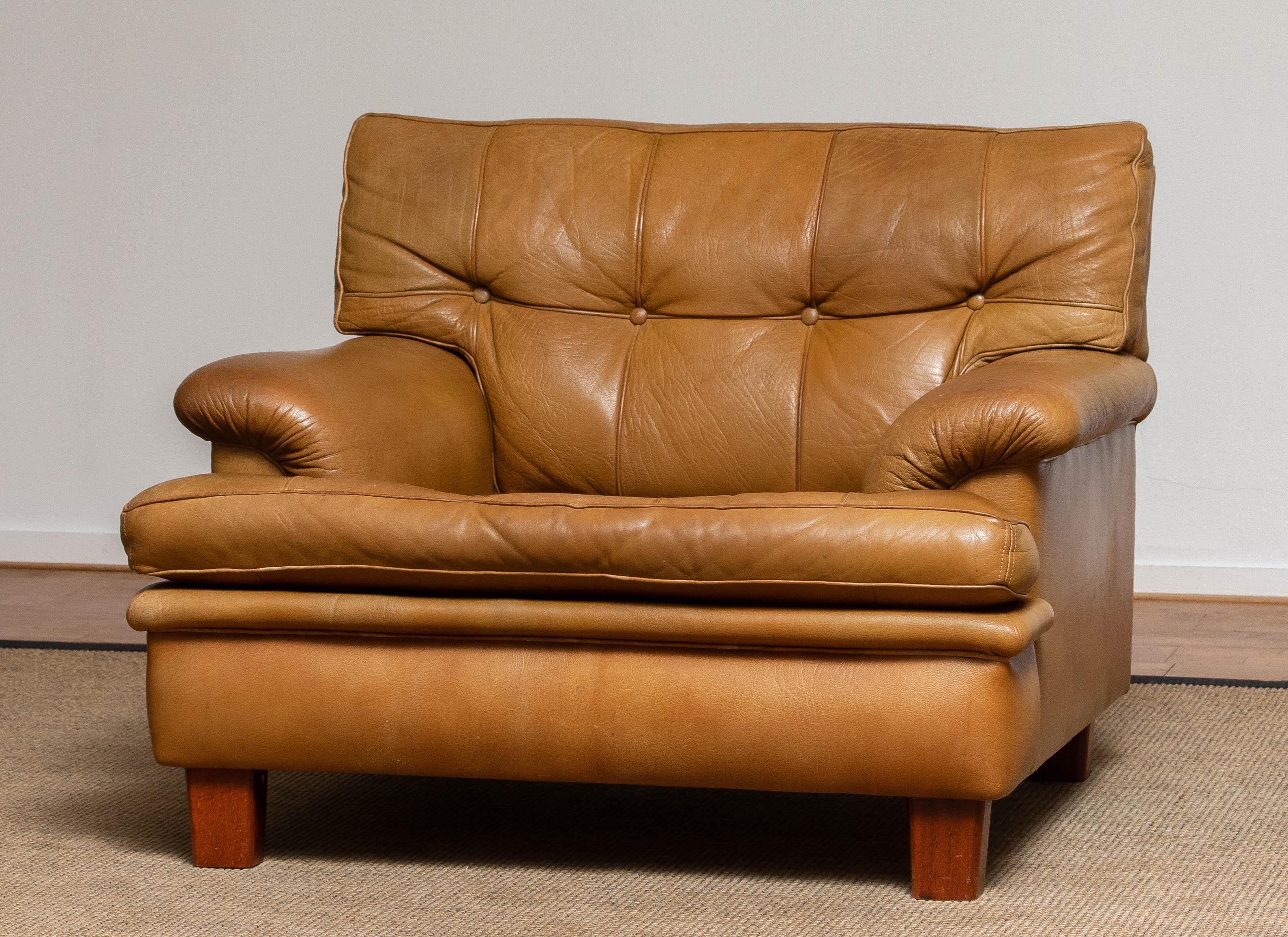 1960s Camel Quilted Buffalo Leather 