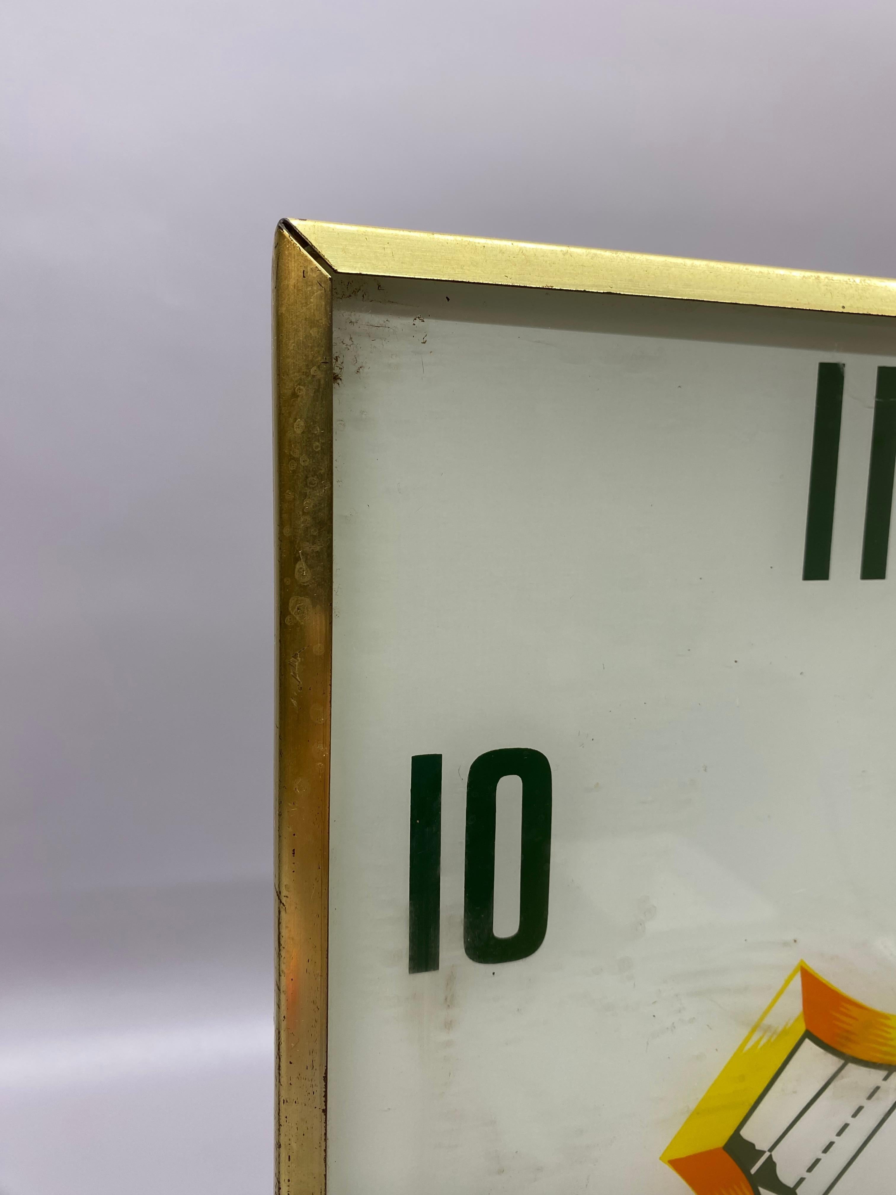 Metal 1960s Canada Dry Ginger Ale Illuminated Advertising Wall Clock, Pam Clock Co.