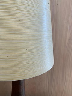1960s Canadian Ceramic and Fibreglass “Lotte” Lamp with Original Shade