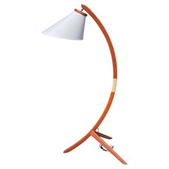 1960s Canadian Modern Bow Floor Lamp in teak
