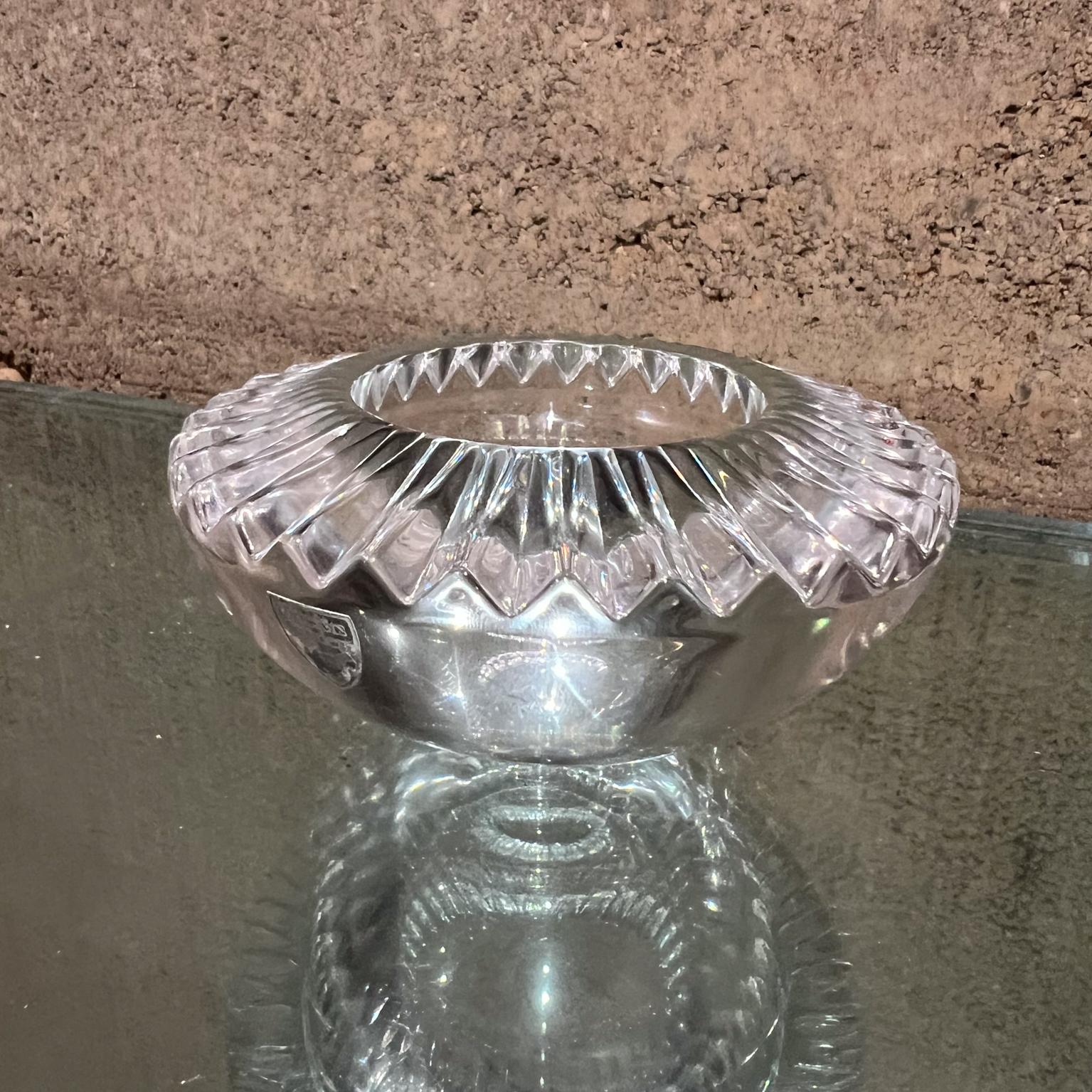 1960s Candle Holder Crystal Glass Brilliance Orrefors Sweden In Good Condition In Chula Vista, CA