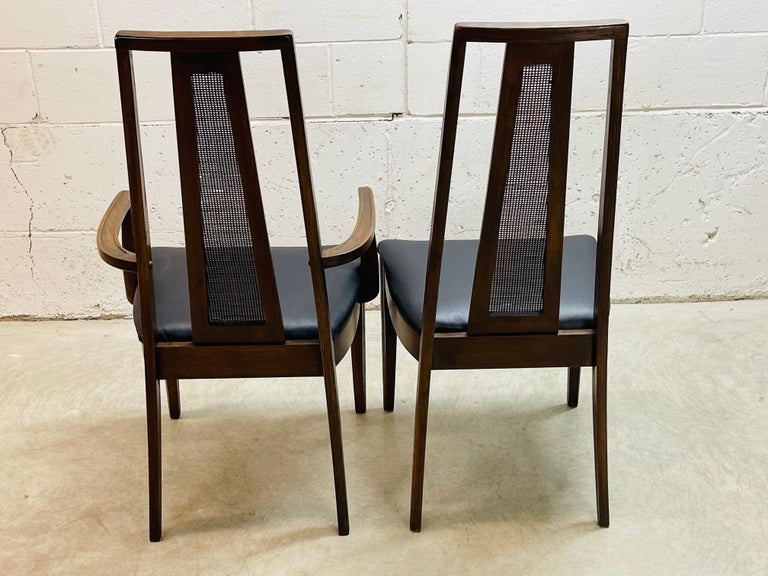 1960s Cane Back Dining Room Chairs, Set of 5 For Sale at 1stDibs