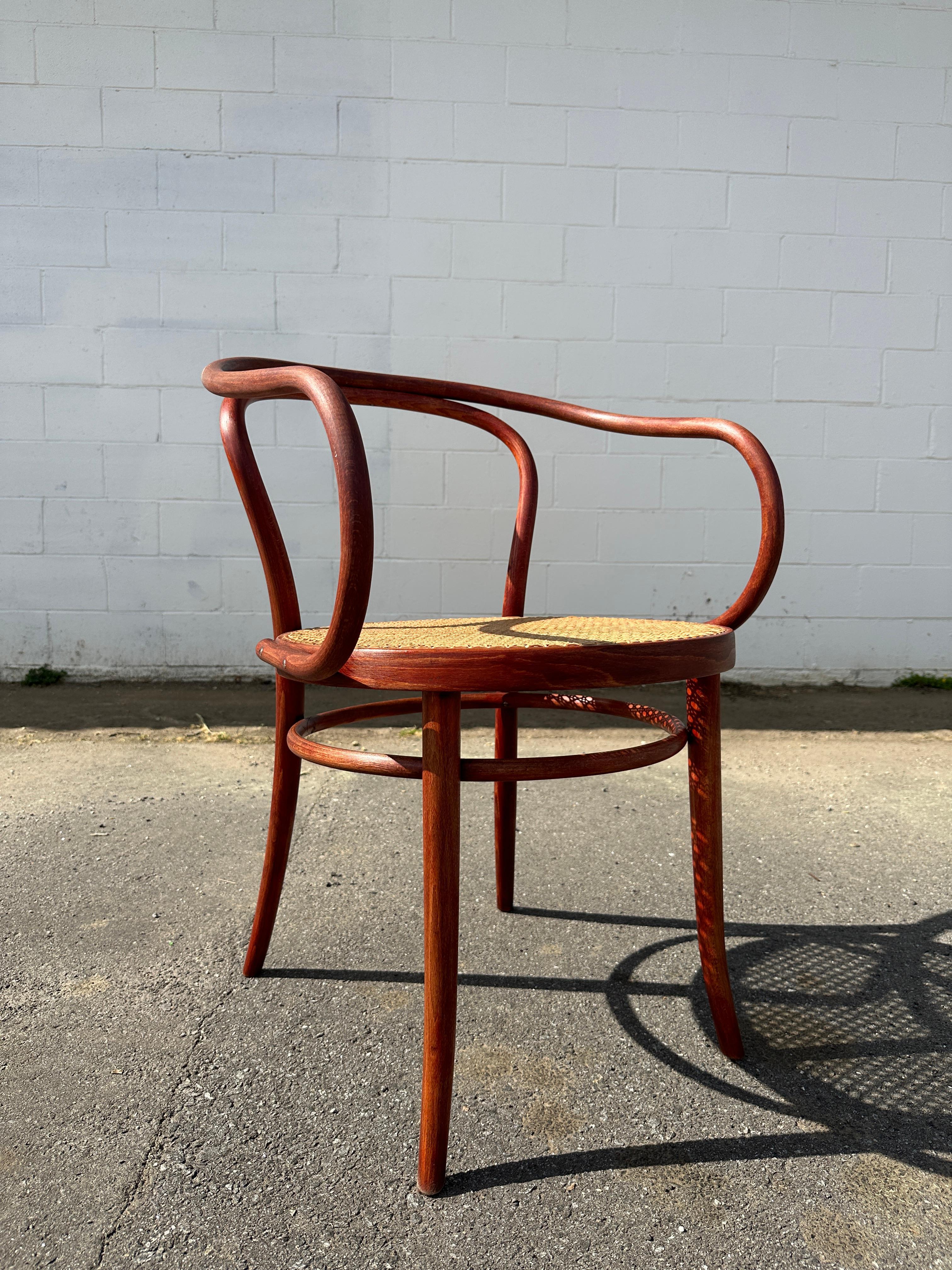 1960s Cane Thonet B9 Bentwood Arm Chairs for Stendig, 4 Available 1