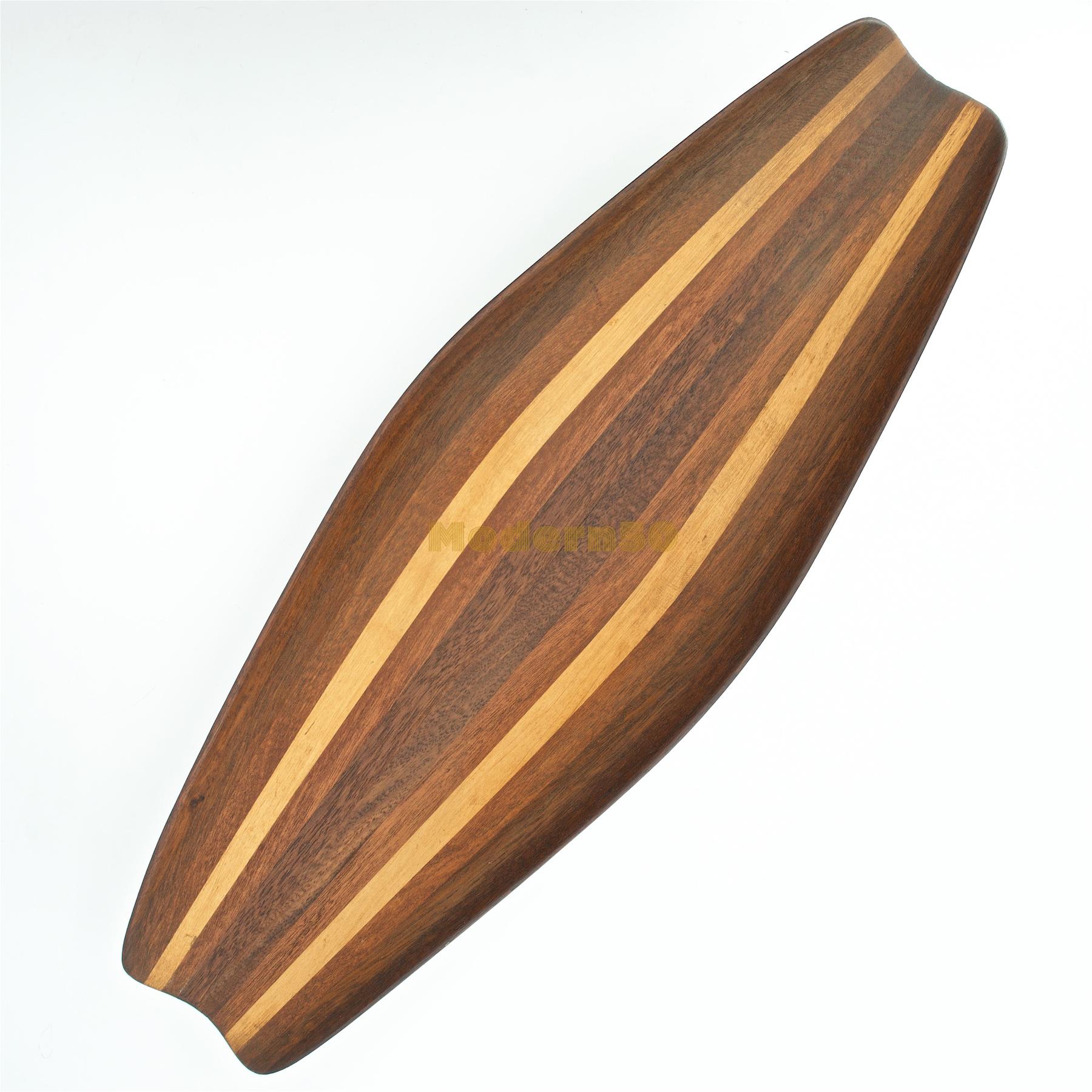 Huilé 1960s Canoe Bowl American Studio Craft Woodworkers Banana CabinModern Craftsman en vente