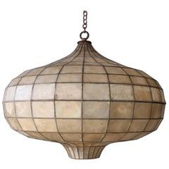 1960s Capiz Pendant Light