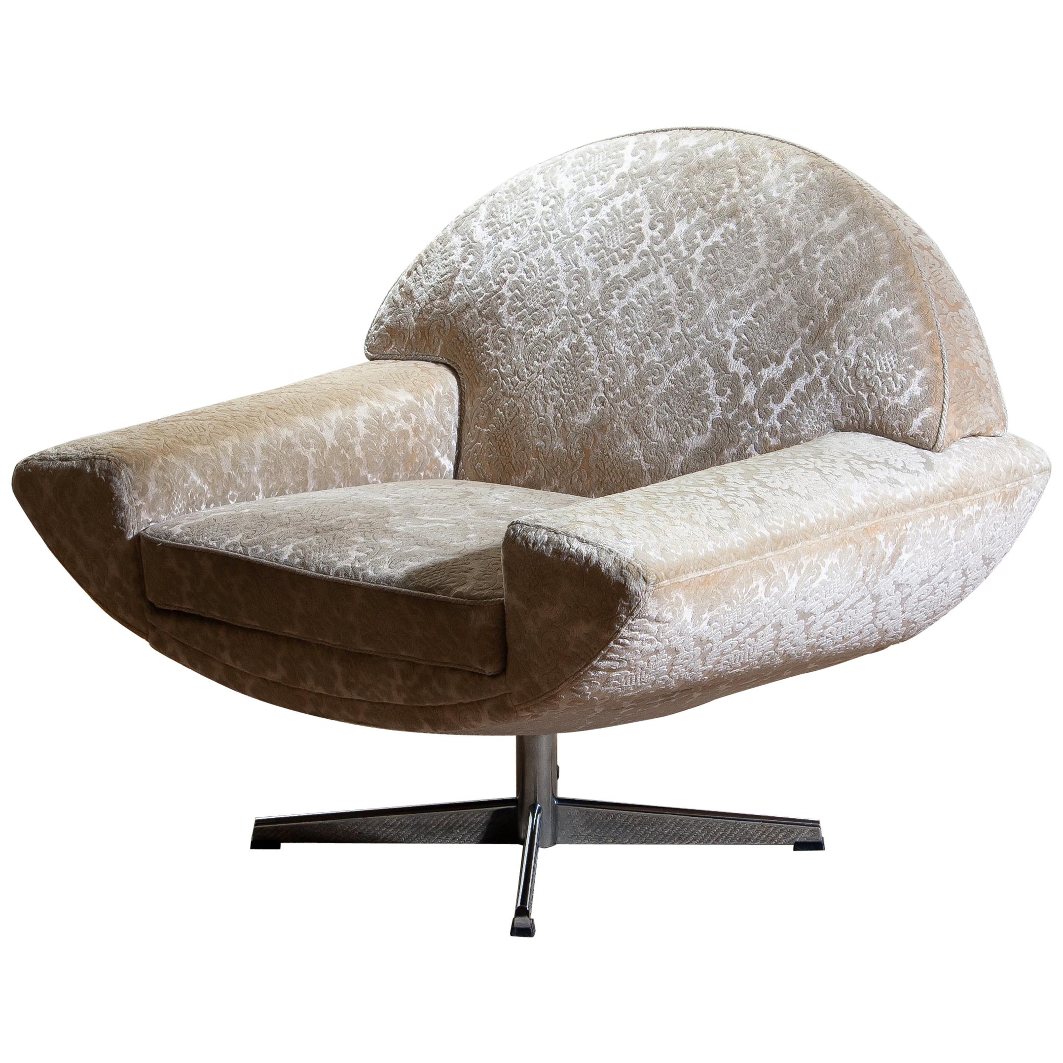 1970s Leather Fibreglasetal Desk Side Chair By Yrjö Kapuro For Haimi