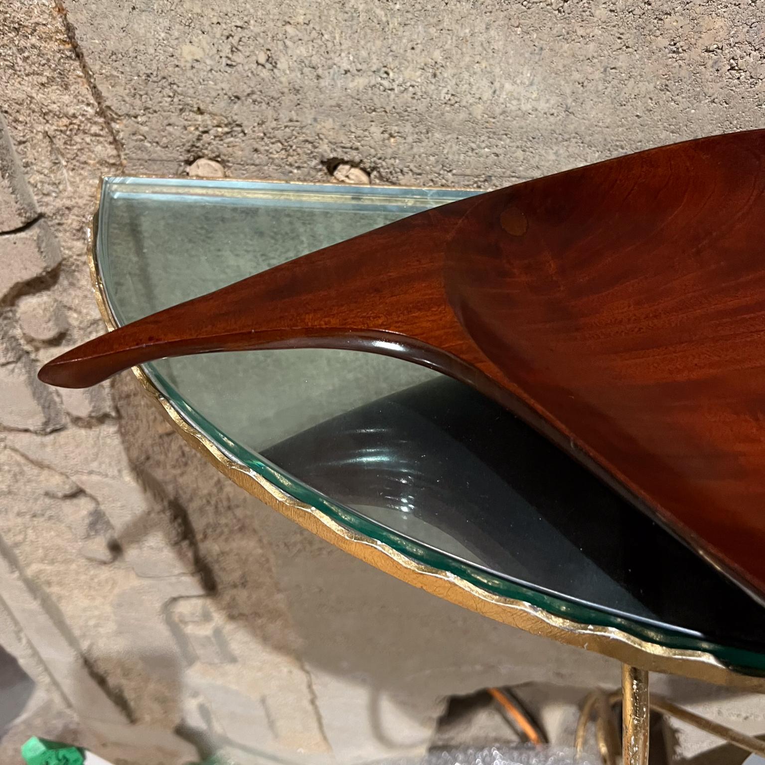 Mid-20th Century 1960s Caribbean Tray Mahogany Sculptural Wood Bowl  For Sale