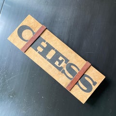 1960s Carl Aubock Werkstatte #5606 Nickel Chess Set in Box Vintage Midcentury