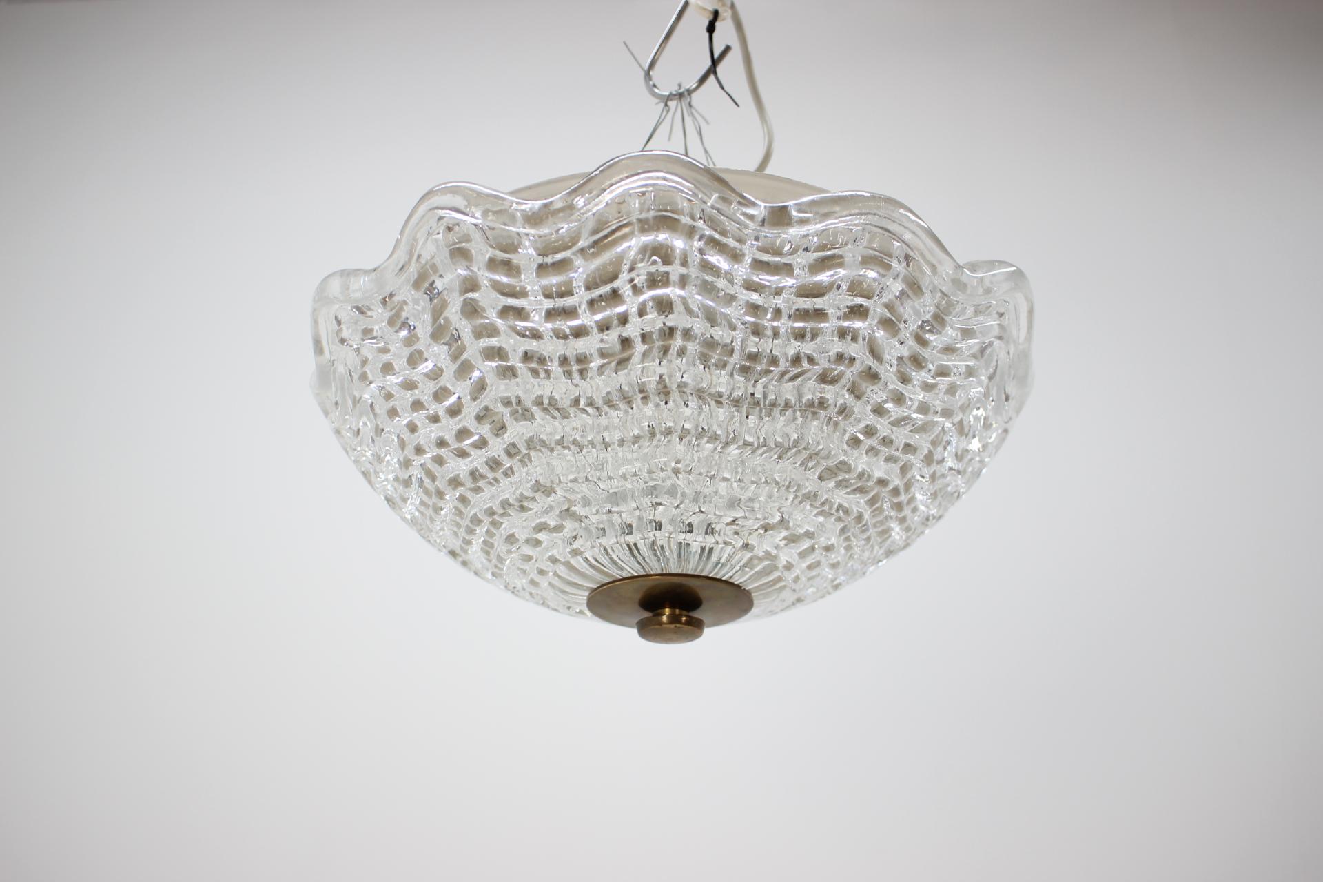 Swedish 1960s Carl Fagerlund for Orrefors Glass Pendant Lamp