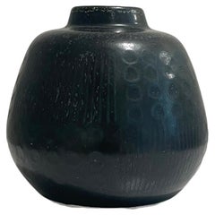 1960s Carl-Harry Stålhane glazed stoneware vase, Rörstrand Ateljé