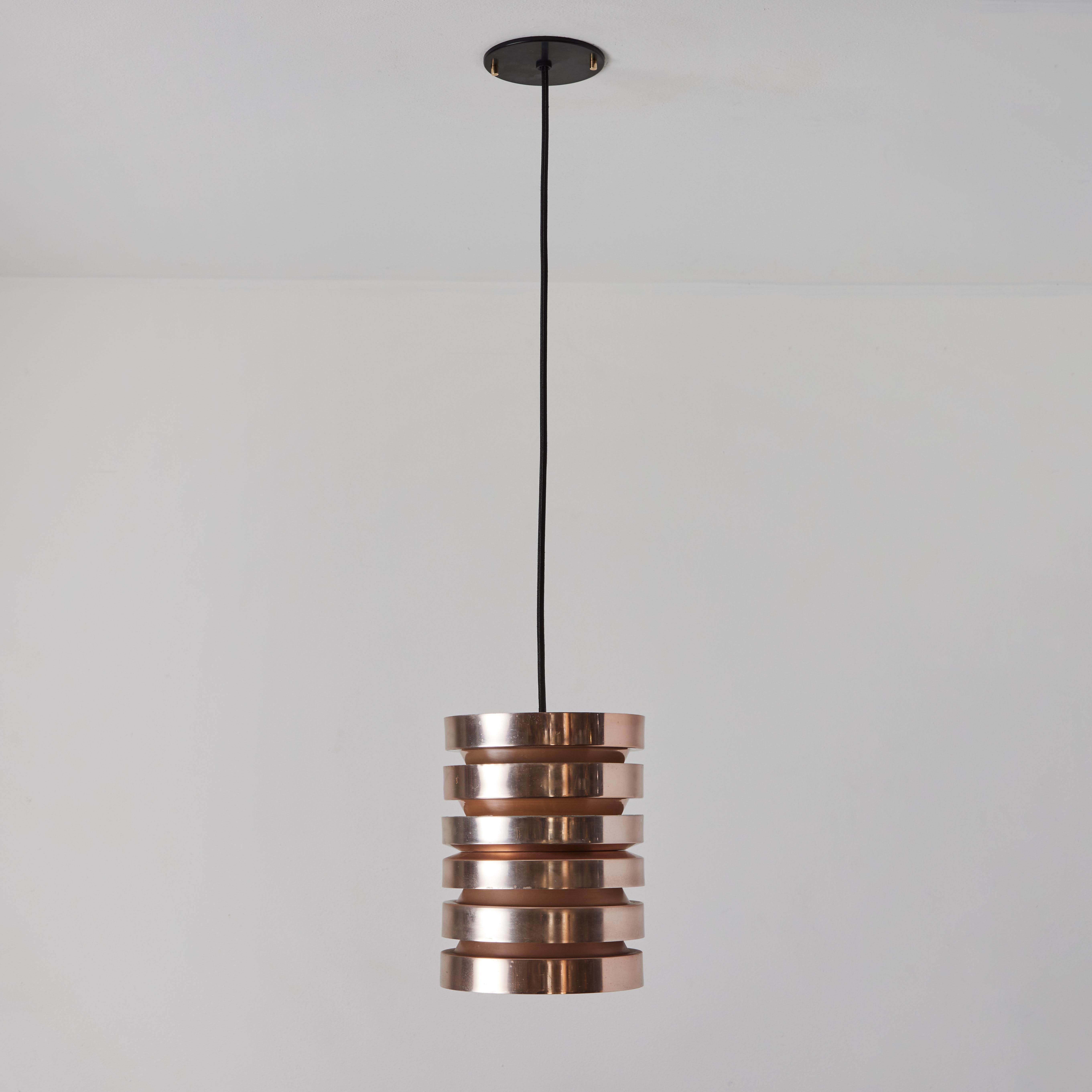 Finnish 1960s Carl Thore Copper Pendant For Sale