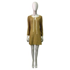 1960's Carlo Ferrero gold lurex dress