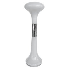 1960s Carlo Nason IVR Mazzega Murano Glass Floor Lamp in Stainless Steel