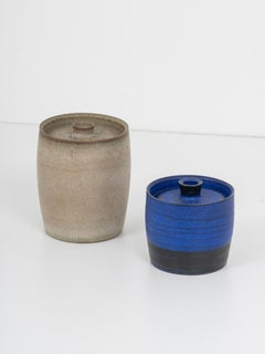 1960s Carlo Zauli Art Pottery Pair of Enameled Stoneware Boxes