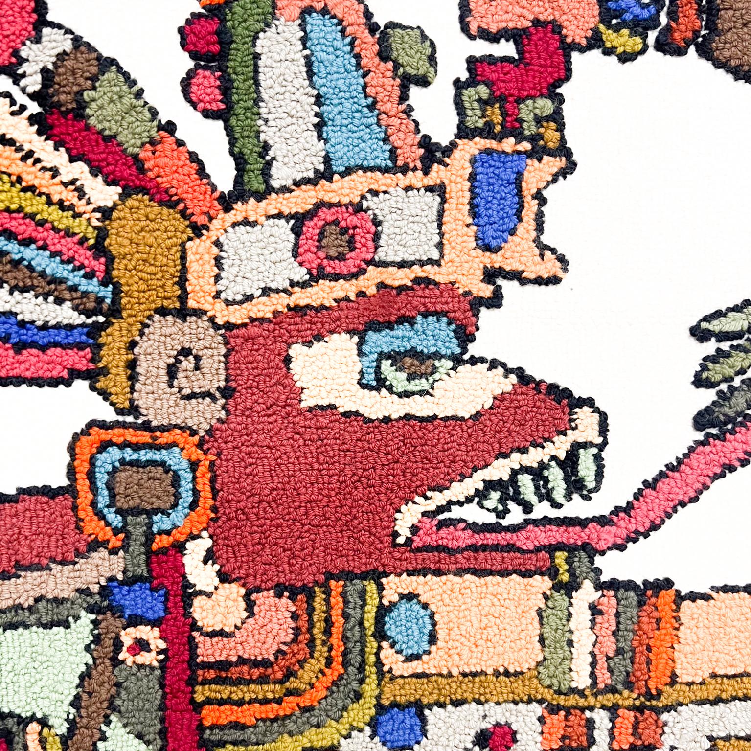 Mid-Century Modern 1960s Carlos Frederico Bastos Fine Art Original Warrior Wall Tapestry For Sale