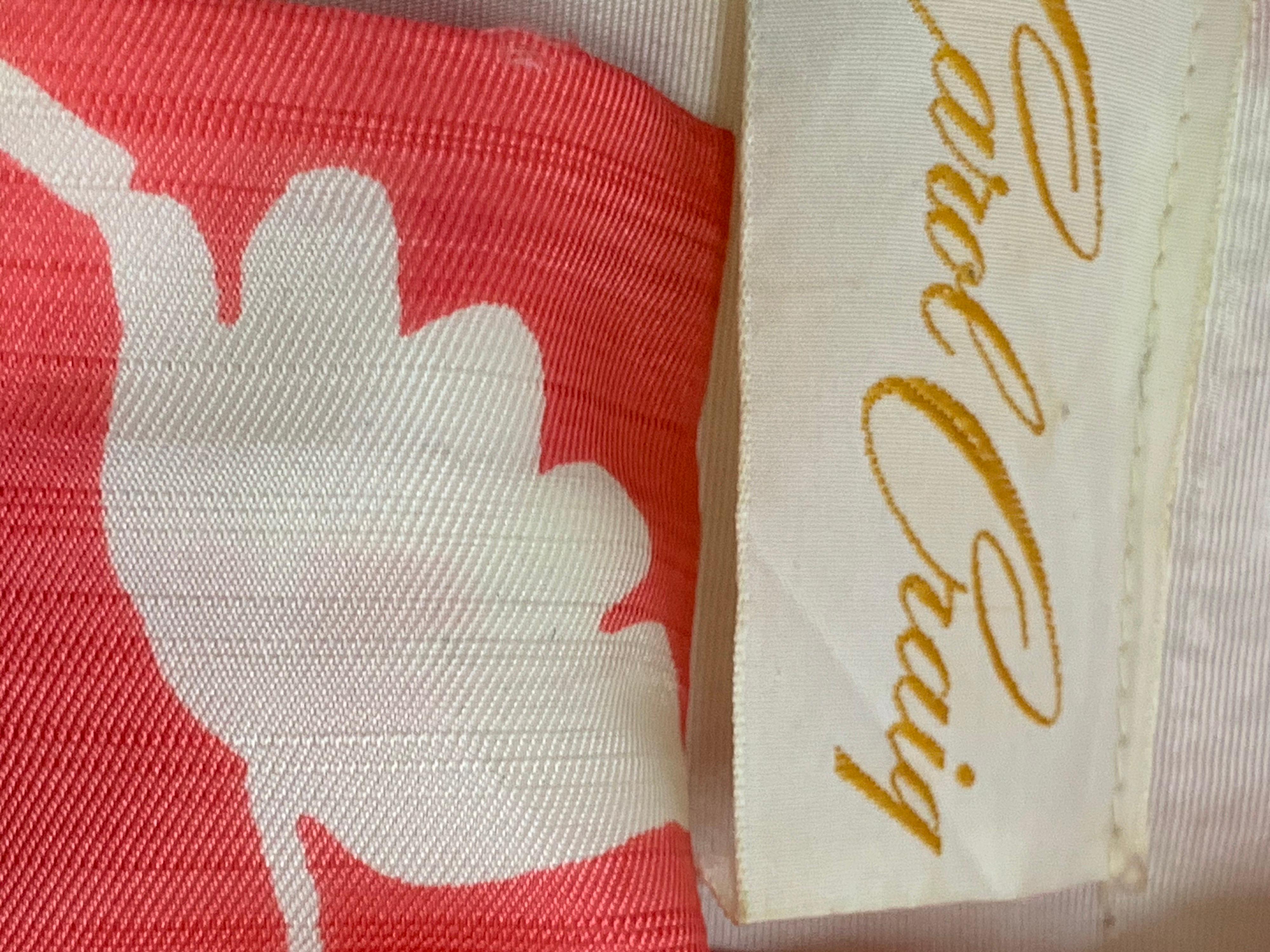 Carol Craig Ensemble robe et veste à imprimé floral rose et blanc avec silhouette des années 1960 en vente 9