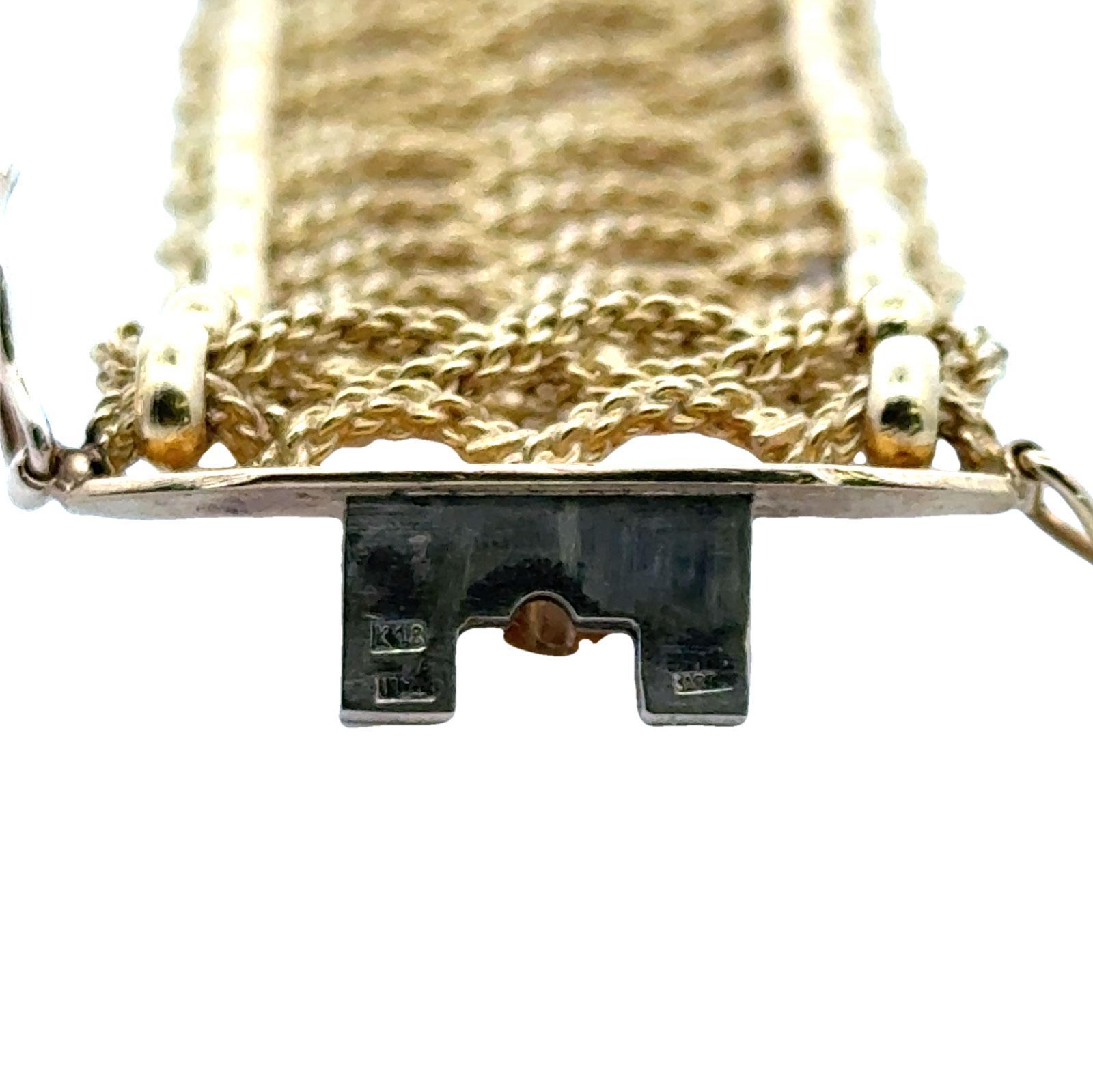 1960's Cartier 18 Karat Yellow Gold Wide Woven Link Estate Bracelet 2