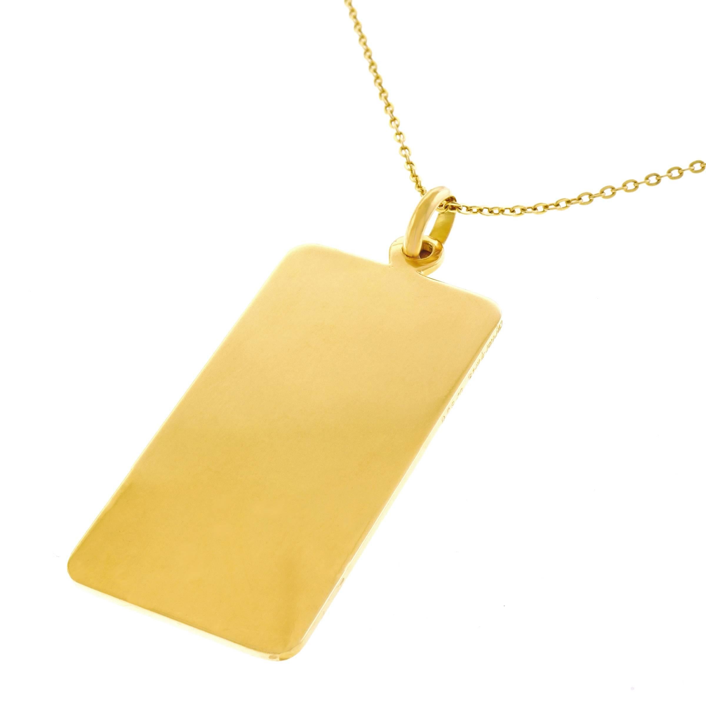 cartier dog tag necklace