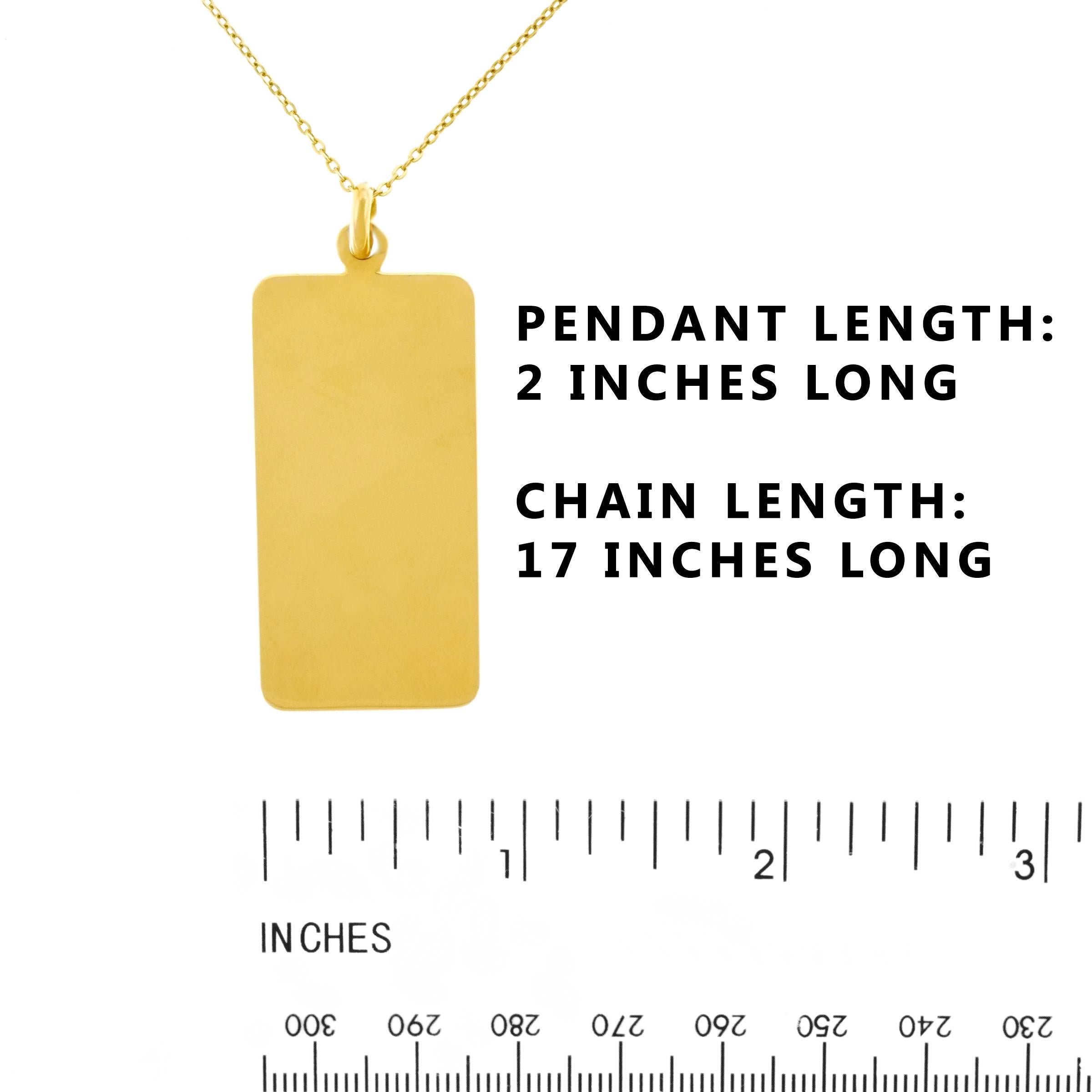 1960s Cartier Gold Tag Pendant Necklace 1