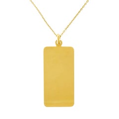 1960s Cartier Gold Tag Pendant Necklace