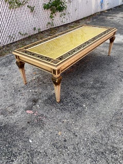 1960s Carved Floral Wood Gold Leaf Coffee Table