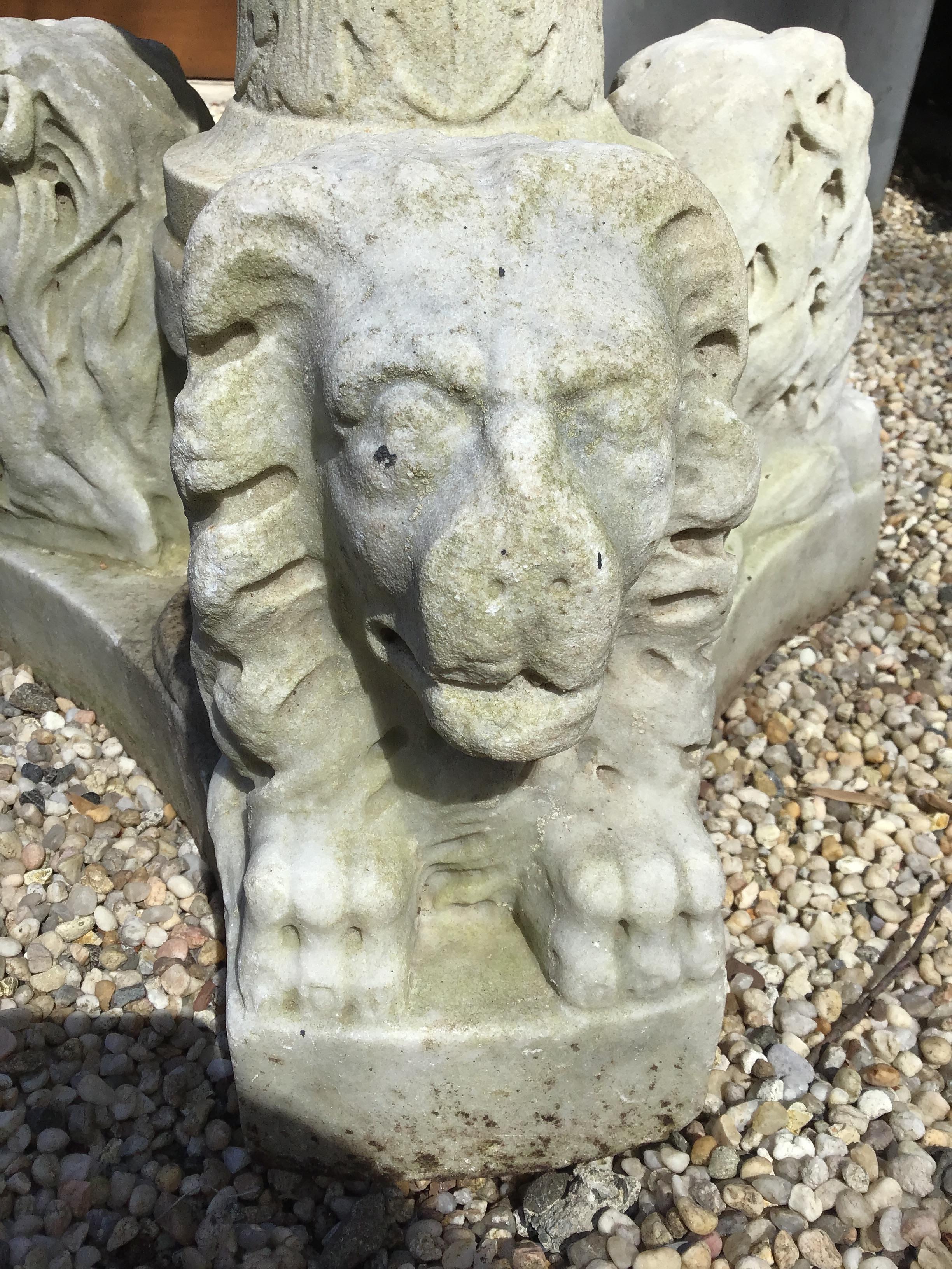 1960s Carved Marble Lion/Griffin Table For Sale 9