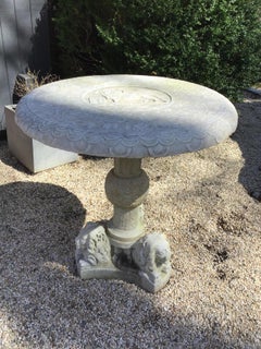 1960s Carved Marble Lion/Griffin Table
